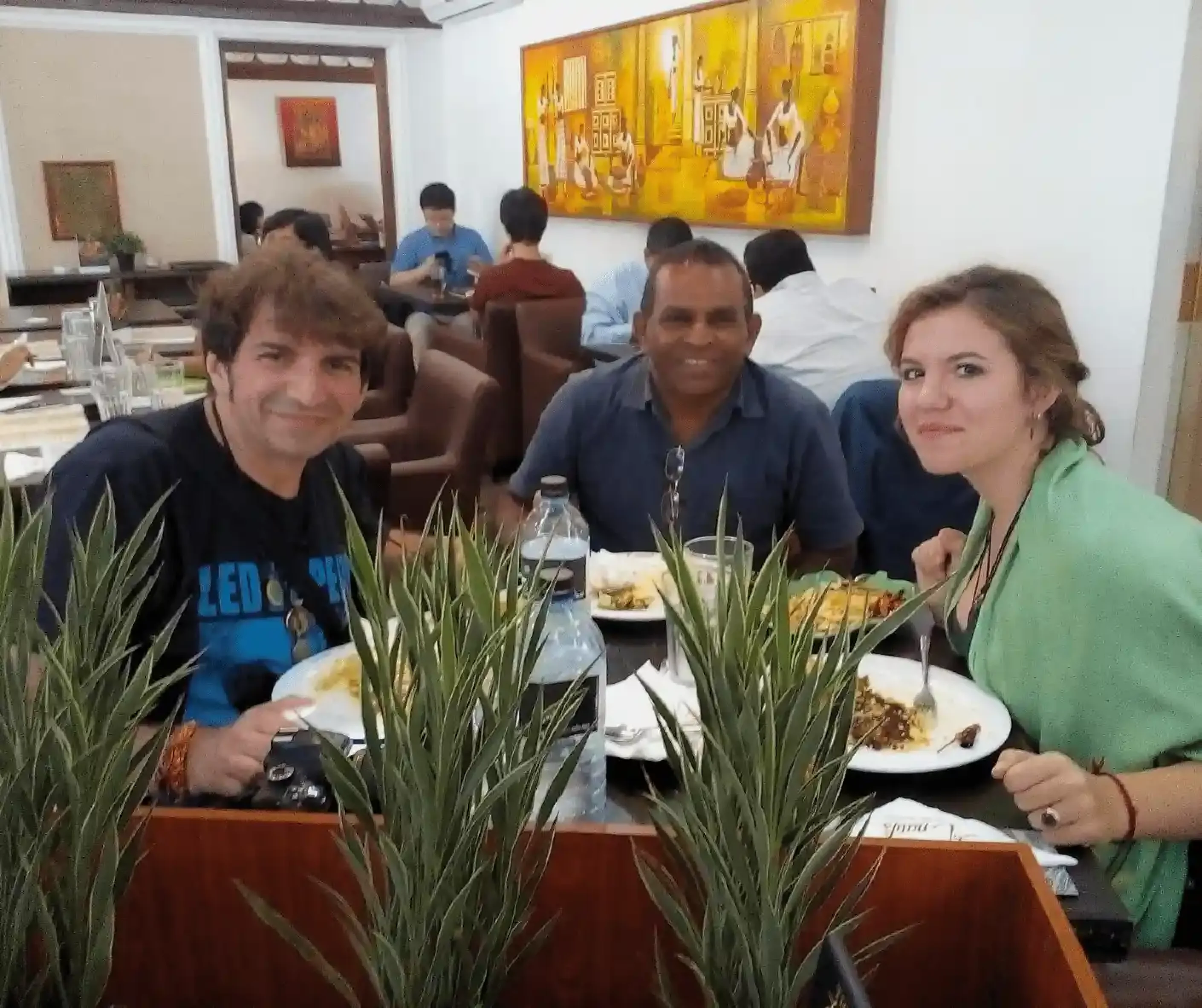 Couple holidaying in Sri Lanka with their driver