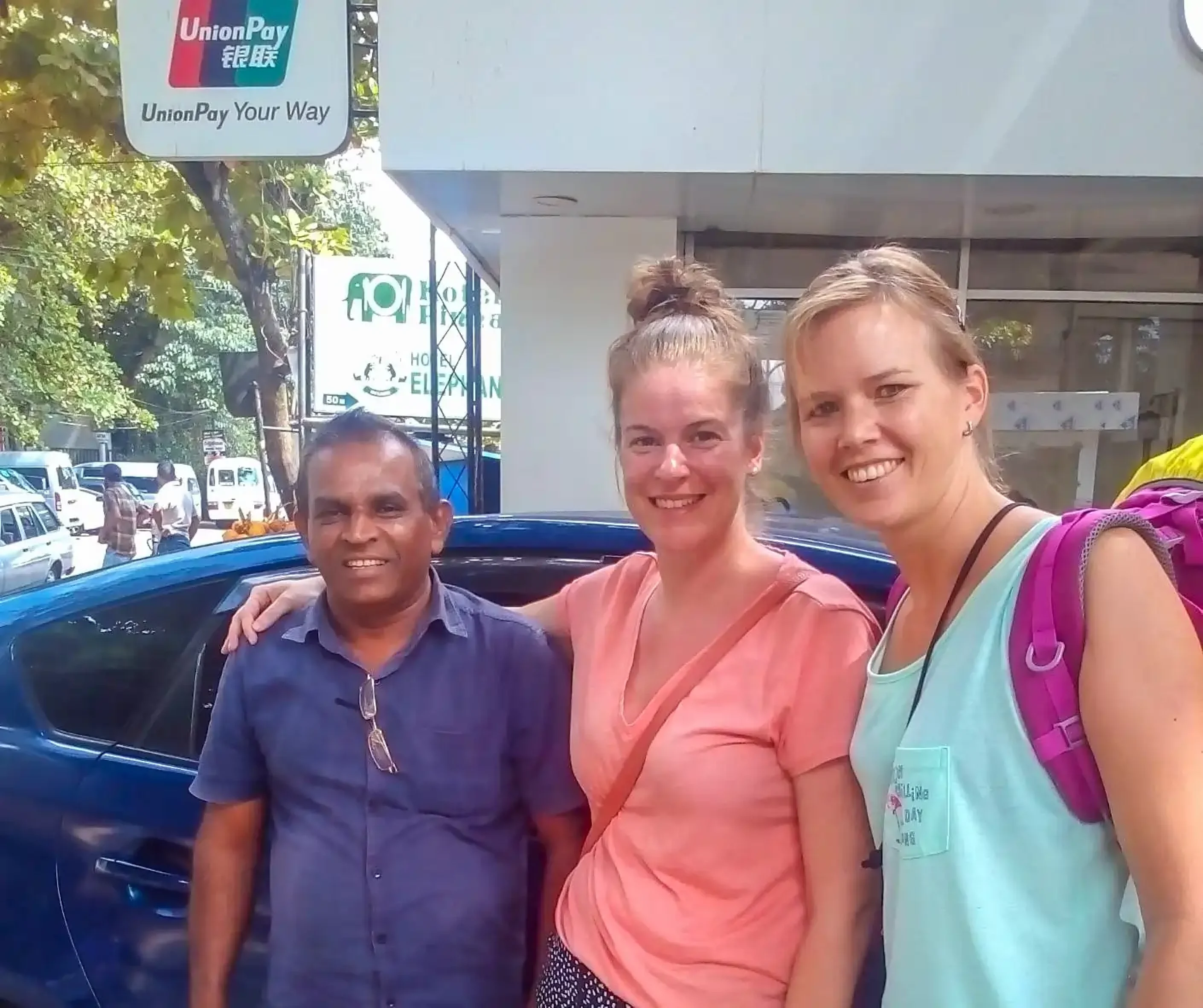 Tourists with trusted Sri Lankan local driver