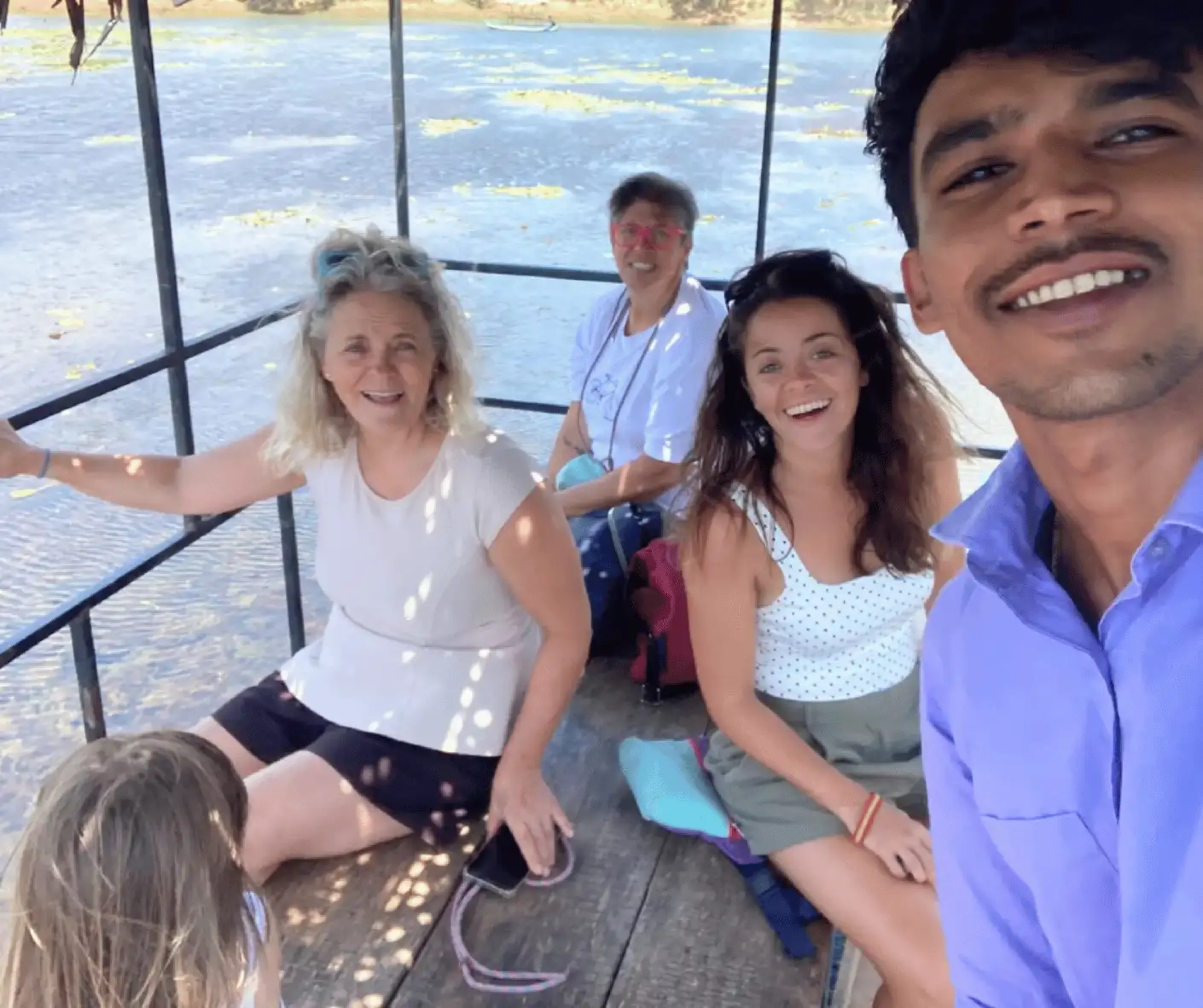 sri lanka tour of a family from spain in sigiriya catamaran boat ride travel